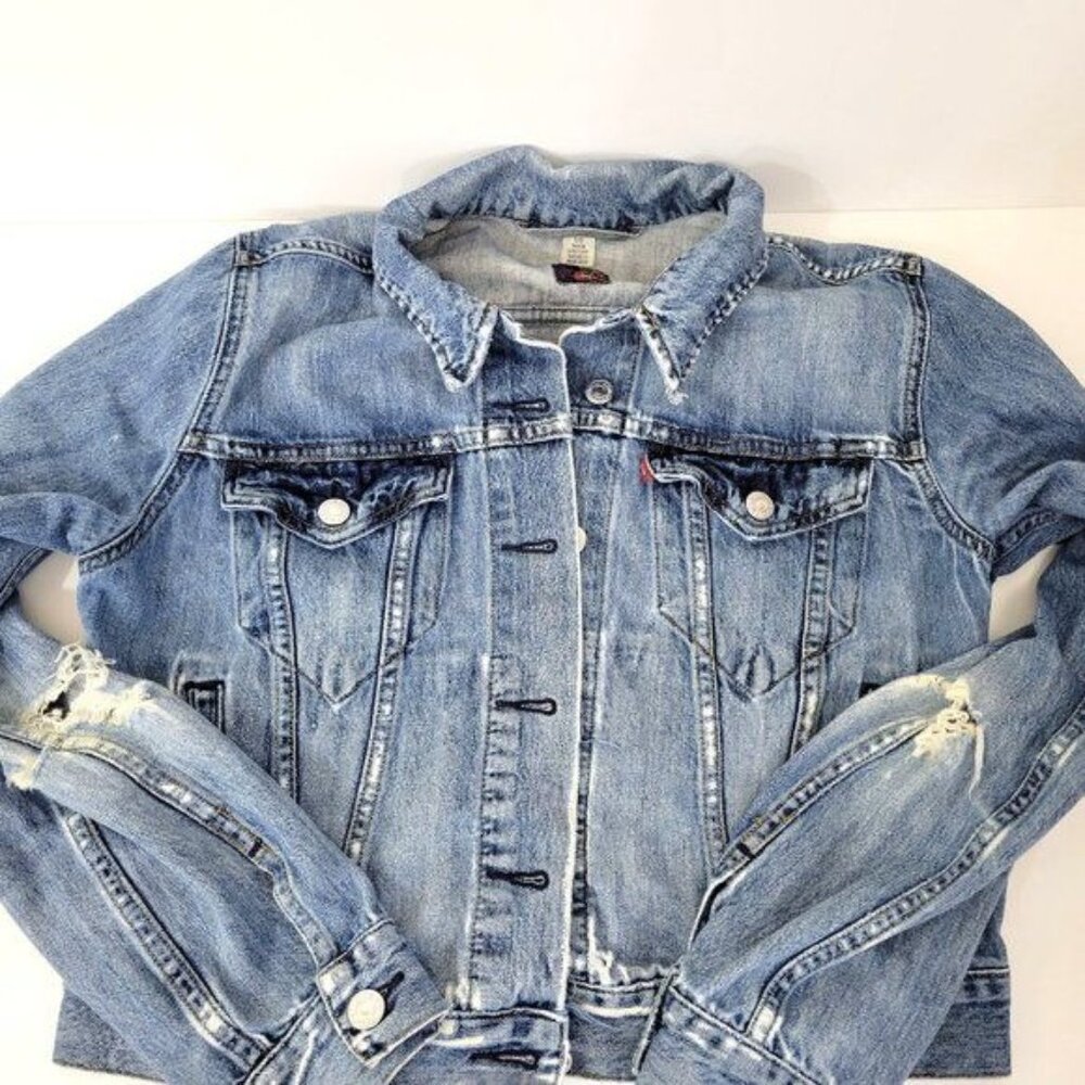 Levi's Junior Destroyed Denim Jean Jacket - Picture 6 of 6